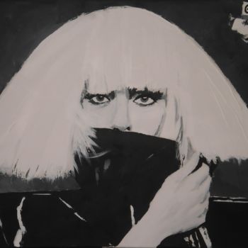 Ζωγραφική με τίτλο "Lady Gaga Monster" από Gief, Αυθεντικά έργα τέχνης, Ακρυλικό
