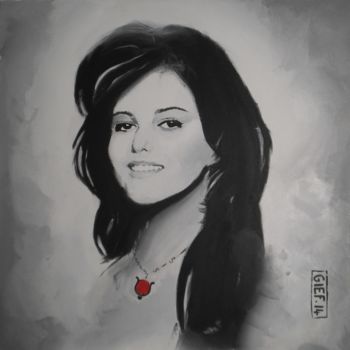 Pintura intitulada "Claudia Cardinale" por Gief, Obras de arte originais, Acrílico