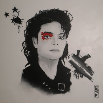 绘画 标题为“Michael Jackson” 由Gief, 原创艺术品, 丙烯