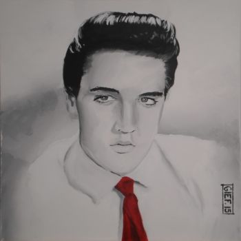 Malarstwo zatytułowany „Elvis Presley” autorstwa Gief, Oryginalna praca, Akryl
