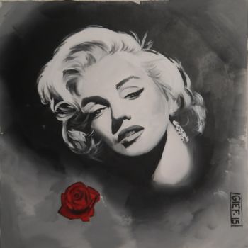 「Marilyn Monroe」というタイトルの絵画 Giefによって, オリジナルのアートワーク, アクリル