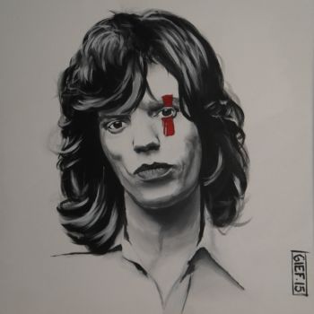 Painting titled "Mick Jagger" by Gief, Original Artwork, Acrylic