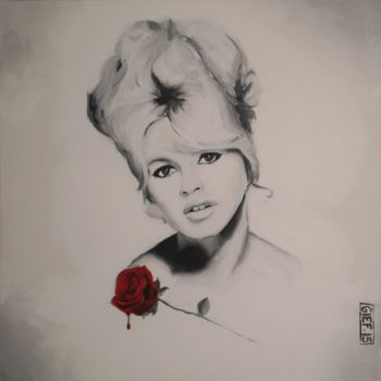 Peinture intitulée "Brigitte Bardot" par Gief, Œuvre d'art originale, Acrylique