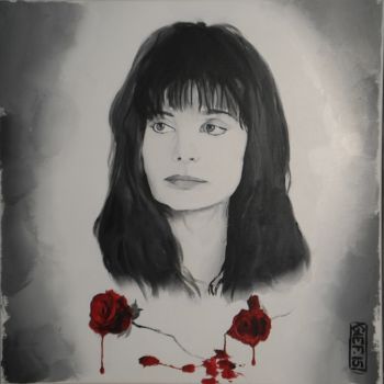 Painting titled "Marie Trintignant" by Gief, Original Artwork, Acrylic