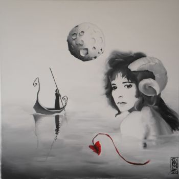 Painting titled "Mylène ou le Songe…" by Gief, Original Artwork, Acrylic