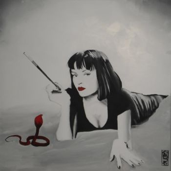 Painting titled "Pulp Fiction" by Gief, Original Artwork, Acrylic