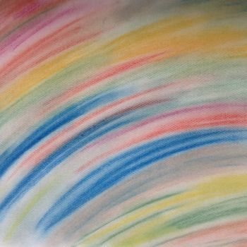 Drawing titled "Rainbow-Shake-up" by Giel Zijl, Original Artwork, Chalk