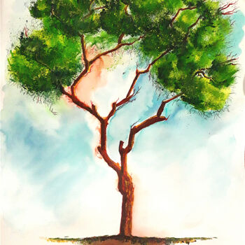 Malarstwo zatytułowany „Pinus Halepensis” autorstwa Gier, Oryginalna praca, Akryl