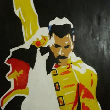 Pintura titulada "Freddie Mercury" por Ana Rocio Gimenez, Obra de arte original, Acrílico