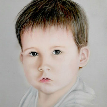 Rysunek zatytułowany „Le petit Marin” autorstwa Gil Lopez, Oryginalna praca, Pastel