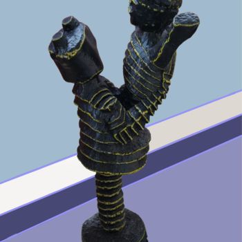 Sculpture intitulée "sculpture d'éssaoui…" par Gil 2 Lérins, Œuvre d'art originale, Bois