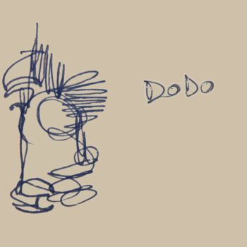 Drawing titled "dodo" by Gil 2 Lérins, Original Artwork, Pencil
