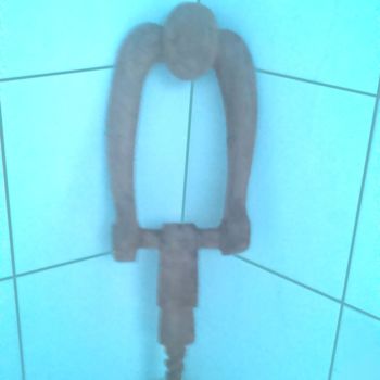 Sculpture titled "fou-voleur ou marte…" by Gil 2 Lérins, Original Artwork, Wood