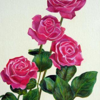 Painting titled "Roses" by Gil Bartolo, Original Artwork