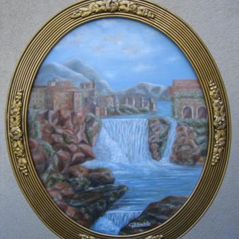 Schilderij getiteld "Paysage d'Italie" door Gil Bartolo, Origineel Kunstwerk