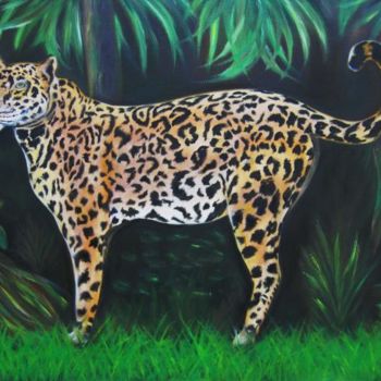Malerei mit dem Titel "Leopard" von Gil Bartolo, Original-Kunstwerk