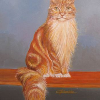 Painting titled "Chat" by Gil Bartolo, Original Artwork