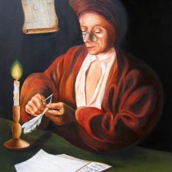 Painting titled "Ecrivain XVIII ème" by Gil Bartolo, Original Artwork