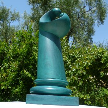 "Femme à l' enfant" başlıklı Heykel Gilbert Guebey tarafından, Orijinal sanat, Bronz