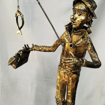 Sculpture titled "ALEX-ALEX" by Gilbert Liblin, Original Artwork, Metals