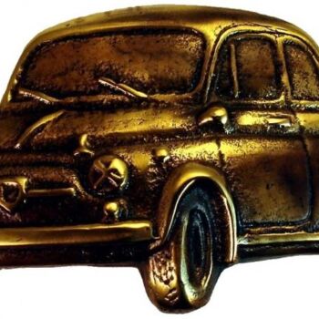Γλυπτική με τίτλο "FIAT 500 ABARTH" από Gilbert Liblin, Αυθεντικά έργα τέχνης, Μέταλλα