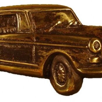 Sculpture titled "PEUGEOT 404 coupé" by Gilbert Liblin, Original Artwork, Metals