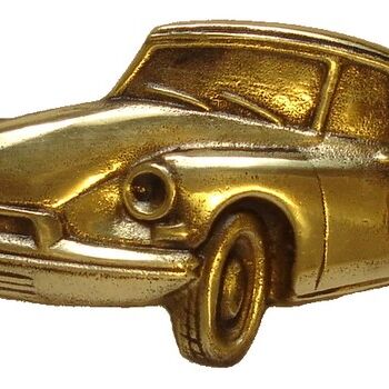 Sculpture titled "CITROEN DS 19  2 ph…" by Gilbert Liblin, Original Artwork, Metals