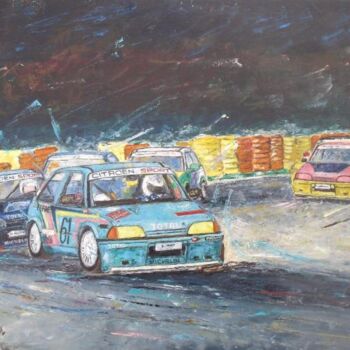 Pintura titulada "CITROEN AX" por Gilbert Liblin, Obra de arte original, Oleo