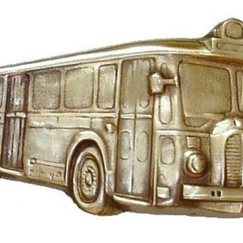 Escultura intitulada "Autobus SOMUA OP5" por Gilbert Liblin, Obras de arte originais, Metais