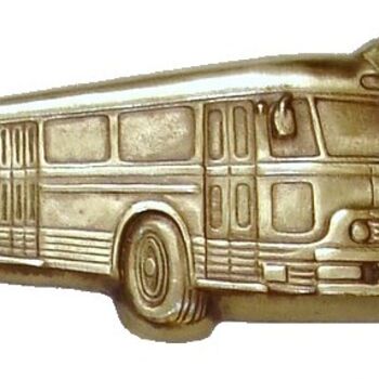 Scultura intitolato "Autobus CHAUSSON AP…" da Gilbert Liblin, Opera d'arte originale, Metalli