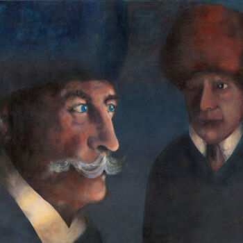 Картина под названием "Les Deux Frères" - Gilbert Ovtcharenko, Подлинное произведение искусства, Акрил Установлен на Деревян…