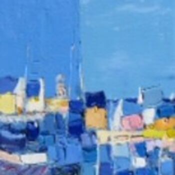 Painting titled "Petit_port_breton.4…" by Gilbert Trinquier, Original Artwork