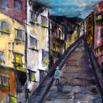 Painting titled "552-la-petite-monte…" by Gilbert Goy, Original Artwork, Oil