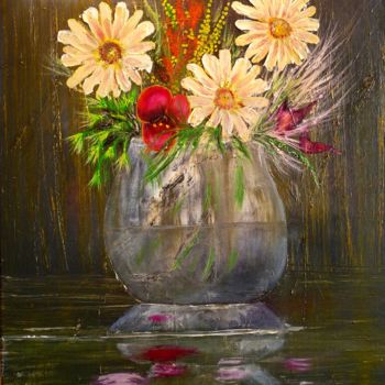 Painting titled "462-bouquet-de-fleu…" by Gilbert Goy, Original Artwork, Oil