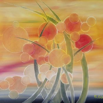 Painting titled "609-abstrait-460x38…" by Gilbert Goy, Original Artwork, Oil