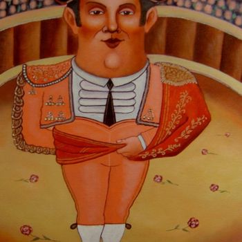 Pittura intitolato "El torero" da Gilberto Cabral, Opera d'arte originale