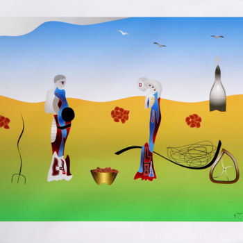 Digital Arts με τίτλο "'' L'Ang'éLus ''" από Gil'Ber Pautler, Αυθεντικά έργα τέχνης, 2D ψηφιακή εργασία Τοποθετήθηκε στο Άλλ…