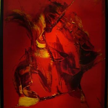 Pittura intitolato "Licorne" da Gilco, Opera d'arte originale, Olio