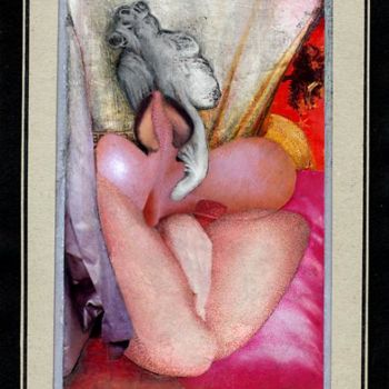 Peinture intitulée "rose mousse aux soi…" par Gil Angelo Gazzoli, Œuvre d'art originale