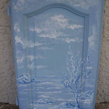 Painting titled "Bleu sérénité" by Gilionne, Original Artwork