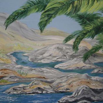 Peinture intitulée "calme et nature" par Gilionne, Œuvre d'art originale
