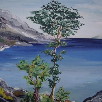 Painting titled "Panoramic vue mer" by Gilionne, Original Artwork