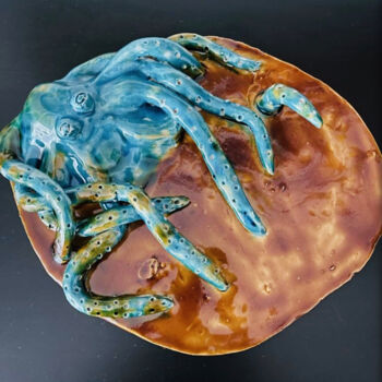 雕塑 标题为“Ahtapot tabak” 由Ilkyaz Gargı, 原创艺术品, 陶瓷