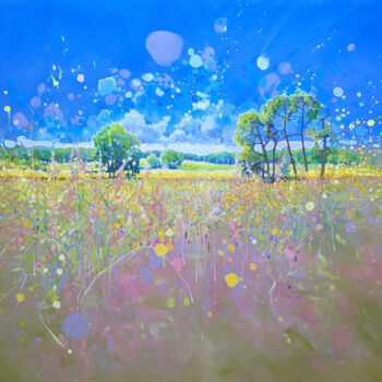 Картина под названием "Transcendent Spring…" - Gill Bustamante, Подлинное произведение искусства, Масло Установлен на Деревя…