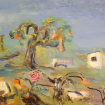 Ζωγραφική με τίτλο "paysage" από Gilles Colomar, Αυθεντικά έργα τέχνης, Λάδι