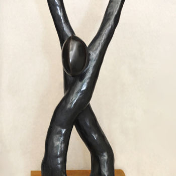 Scultura intitolato "Chromosome danseur" da Gilles De La Buharaye, Opera d'arte originale, Metalli