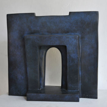 Sculpture titled "La porte du désert" by Gilles De La Buharaye, Original Artwork, Metals