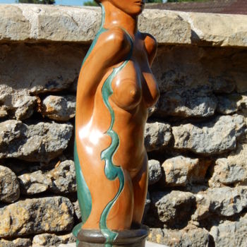 雕塑 标题为“l-amande-religieuse…” 由Gilles Deygout, 原创艺术品, 木