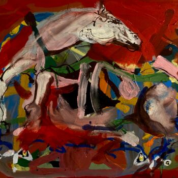 Pintura titulada "Pur sang" por Gilles Glaçon, Obra de arte original, Acrílico Montado en Bastidor de camilla de madera