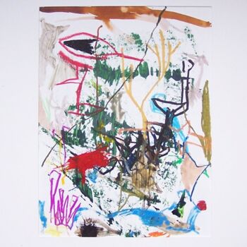 Peinture intitulée "Musical Mood 001" par Gilles Glaçon, Œuvre d'art originale, Pastel